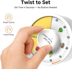 60-Minute Visual Timer, Twist to Set, Loud Battery-Powered Alarm, Easy Manual - Image 3