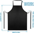 Gotega Waterproof Rubber Vinyl Apron Adjustable Dishwasher Apron - Image 2