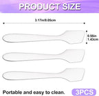 Pndeyo 3pcs Mini Stainless Steel Makeup Spatula, Reusable Cosmetic Cream - Image 2