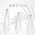 PlasticPro Clear Serving Tongs Combo Set - Image 4