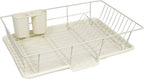 Sweet Home Collection Metal, Plasic 3 Piece Dish Drainer Rack Set by SweetHomeCollection