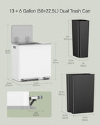 Lovewind Dual Trash and Recycling Bins - Image 2