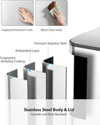 Lovewind Dual Trash and Recycling Bins - Image 4