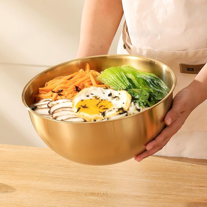 Stainless Steel Salad Bowls Set of 2 Mixing Bowl - Image 2