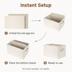 StorageWorks Fabric Closet Organizers and Storage Bin, Foldable Shelf Baskets - Image 8