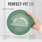 Pera Mixing Bowls with Lids Set, 8 Piece, BPA Free Nesting Kitchen Bowl Set - Image 4