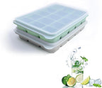 Ice Cube Trays Set of 2, Easy Release 15 Flexible Silicone Ice Cube Molds by Tvmania