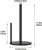 Paper Towel Holder Black, Premium Stainless Steel Kitchen Roll Dispenser - Image 5