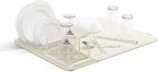 Umbra Udry Dish Rack with Movable Pegs and Microfiber Drying Mat – Space-Saving by Umbra