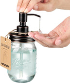 Amolliar Mason Jar Liquid Soap Dispenser, Rustproof Stainless Steel Replacement - Image 4