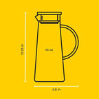 JoyJolt Glass Pitcher with Lid - 50oz Borosilicate Water Carafe - Image 4