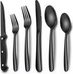EWFEN 24-Piece Black Silverware Set by EWFEN