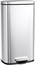 Arlopu 8 Gallon Step Trash Can, Stainless Steel Garbage Bin, Soft-Close Rubbish by Arlopu