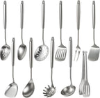 Newness 11 Pcs Cooking Utensils Set, 304 Stainless Steel Kitchen Utensils Set by NewnessFocusOnStainlessSteel