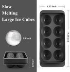 Round Ice Cube Mold, 1.8 INCH x 8, Ice Ball Maker Mold | Round Ice Cube Trays - Image 2