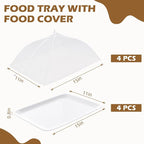 Baderke 8 Pack Plastic Serving Trays - Image 2