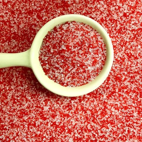 Edible Valentine Themed Sanding Sugar Sprinkles 142g/ 5.01oz Red White Sanding Sugar for Baking and Decorating Topping Cake Cookie Cupcake Topper Ice Cream Supplies - Image 3