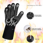 Comsmart BBQ Gloves, 1472 Degree F Heat Resistant Grilling Gloves Silicone - Image 4