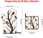 Christmas Pot Holders and Oven Mitts Set of 3, Winter Red Cardinal Kitchen - Image 4