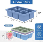 mossime Silicone Ice Cube Tray: 4pack Square Whiskey Large Ice Cube Molds - Image 8