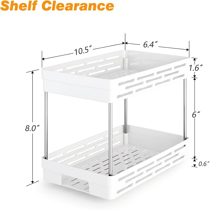 Pull Out Spice Rack Organizer for Cabinet, 3 Packs Slide Out Spice Racks - Image 3