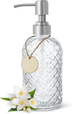 Gem-Patterned Glass Soap Dispenser by HomeandKitchenNO1