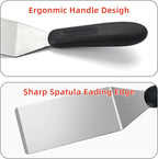 2-Pieces Small Metal Spatula Set, Mini Metal Spatulas - Image 7
