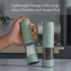 Electric Salt and Pepper Grinder Set, USB Rechargeable, Automatic Salt and - Image 6