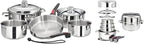 Magma 10 Piece Gourmet Nesting Stainless Steel Cookware Set, Induction - Image 3