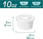 vancasso 10 oz Ramekins with Lid, Porcelain Creme Brulee Souffle Dishes - Image 2
