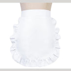 2Pcs Kids White Waist Apron Half Apron Puffy Tight Costume Kitchen Party Favors - Image 4