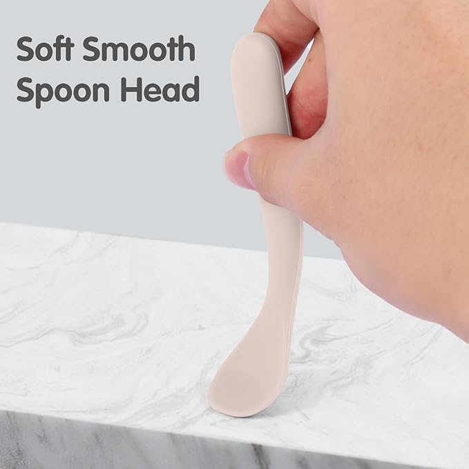 Eascrozn Silicone Baby Spoons Self Feeding 6+ Months, 6 Pack First Stage Baby - Image 5