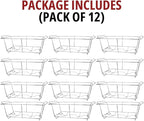 COMFICOVE 12 Pack Chafing Wire Rack Buffet Stand Chrome Frame - Image 6