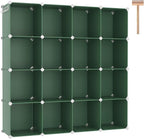 C&AHOME Cube Storage Organizer, 16-Cube Shelves Units, Plastic Storage Cubes by CAHOME