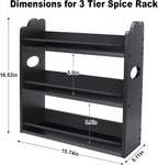 3 Tier Bamboo Spice Rack, Spice Rack Organizer, Seasoning Jars Rack Shelf Spice - Image 2