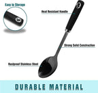 304 Stainless Steel Cooking Spoon, 14 Inch Solid Basting Spoon - Image 2