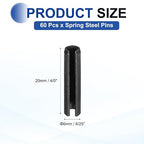 MECCANIXITY 60Pcs Slotted Split Roll Pins 6/25 Inch Dia. 4/5 Inch Length 65Mn - Image 2