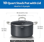 10 Quart Nonstick Stock Pot - Image 7