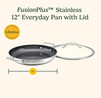 Cuisinart FusionPlus Hybrid Stainless Steel Cookware, 12-Inch Everyday Pan - Image 8