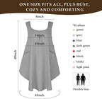 Apron for Women with Pocket Cotton Linen, Japanese Cross Back Apron for - Image 2