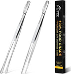 HOTEC Kitchen Tweezers Tongs Stainless Steel Professional Chef Tweezers by Hotec