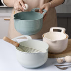 Mixing Bowls - 4 Piece Nesting Plastic Mixing Bowl Set - Non Slip Bottom and - Image 7