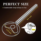 TEEVEA Danish Dough Whisk with Stainless Steel Hook Dutch Style Bread Mixer - Image 3