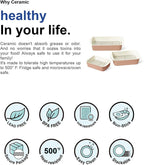 LE TAUCI Deep Casserole Dishes for Oven, 13.7”x9.6” Ceramic Baking Dish Set - Image 9