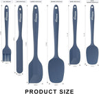NileHome Silicone Spatula Set, 6 Packs Food Grade Kitchen Utensils - Image 2