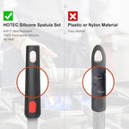 Hotec Silicone Spatula Turner for Nonstick Cookware, Cooking Spatulas 600°F - Image 5