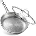 Titanium Pan, 12 Inch Pure Titanium Hammered Pro frying pan by VEDNHOL
