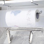 Paper Towel Hanger Holder Stainless Steel Kitchen Roll Paper Towel Holder - Image 3