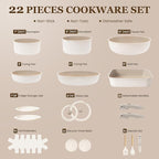 KIKCOIN Nonstick Pots and Pans Set - Image 2