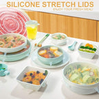 LELE LIFE 4 Pack Same Size Silicone Stretch Lids, Thicker Reusable Sturdy - Image 7